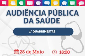 AUDIÊNCIA PÚBLICA 1º QUADRIMESTRE DA SAÚDE