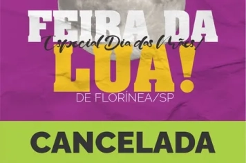 COMUNICADO IMPORTANTE: FEIRA DA LUA CANCELADA