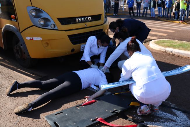 FLORÍNEA REALIZA O 2º SIMULADO DE ACIDENTE DE TRÂNSITO COM VÍTIMAS