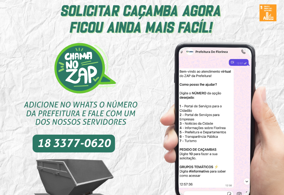 Agora pedir caçamba em Florínea ficou ainda mais fácil!